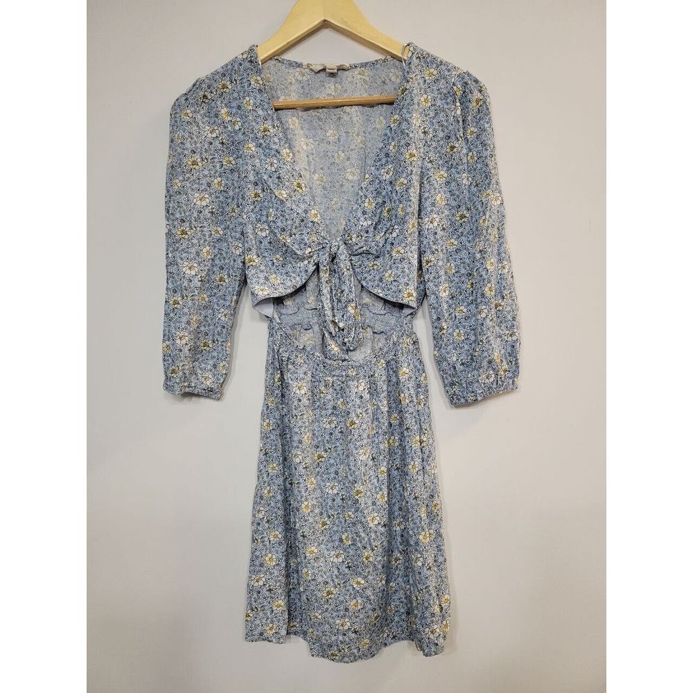 Bebop Floral Cutout Front Floral Dress with‎ 3/4th Sleeve Size Small